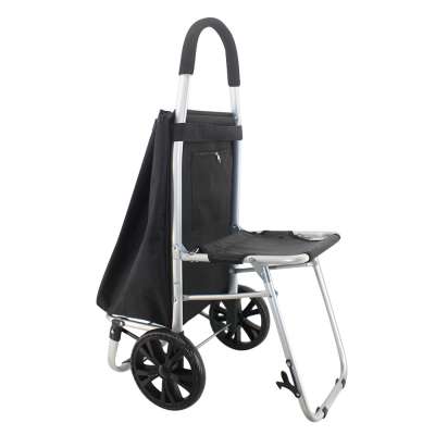 2020 china Aluminium shopping bag trolleys &amp carts with seat